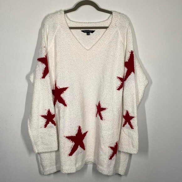 DAVI & DANI Sweaters - Davi & Dani White Star size xxl